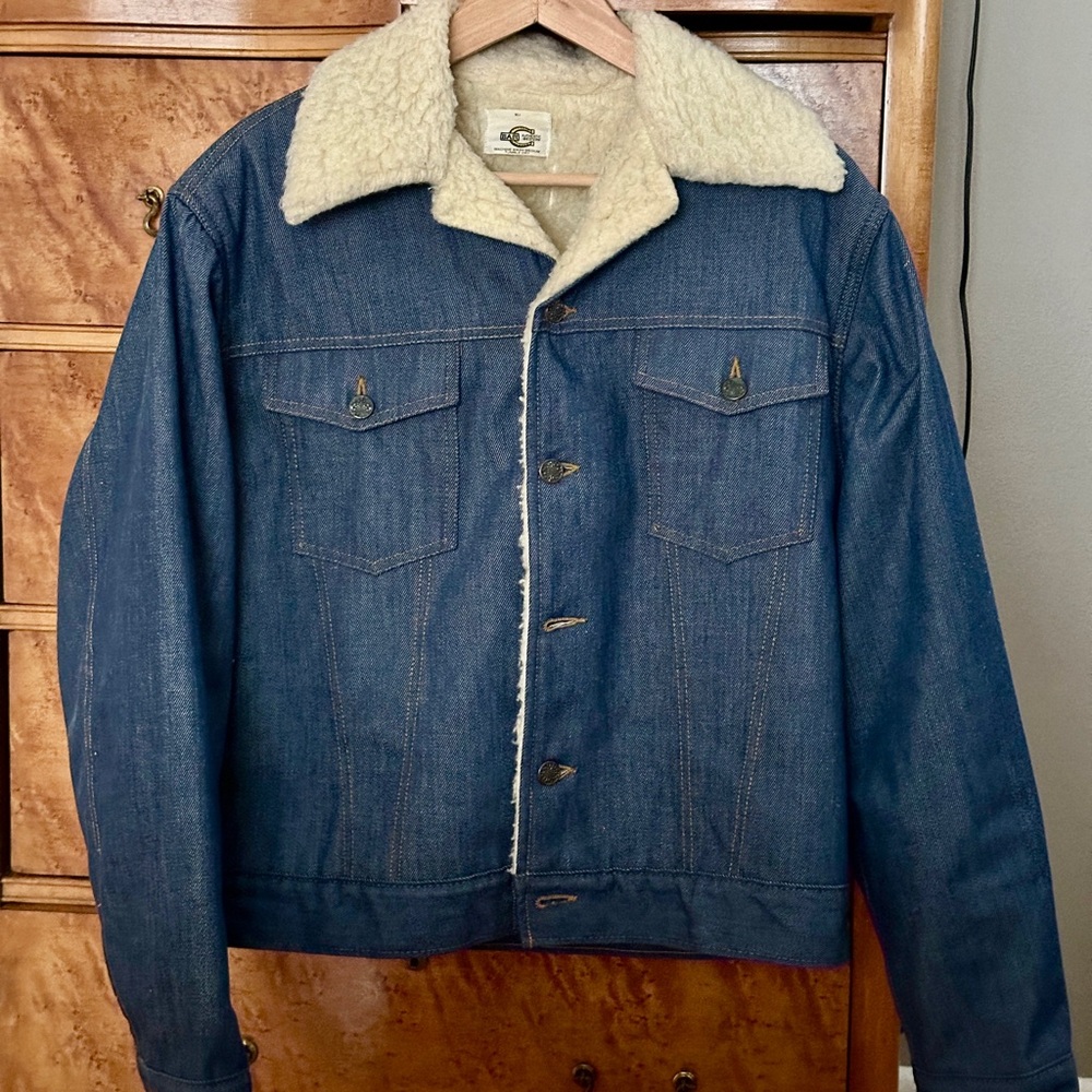 Denim Bar C Sherpa-Lined Jacket